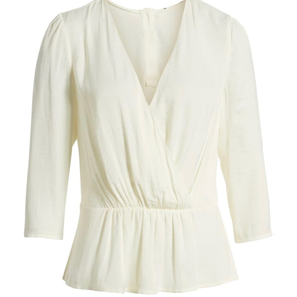 NWT Nordstrom 1. State- Peplum Blouse Off White - Picture 5 of 7